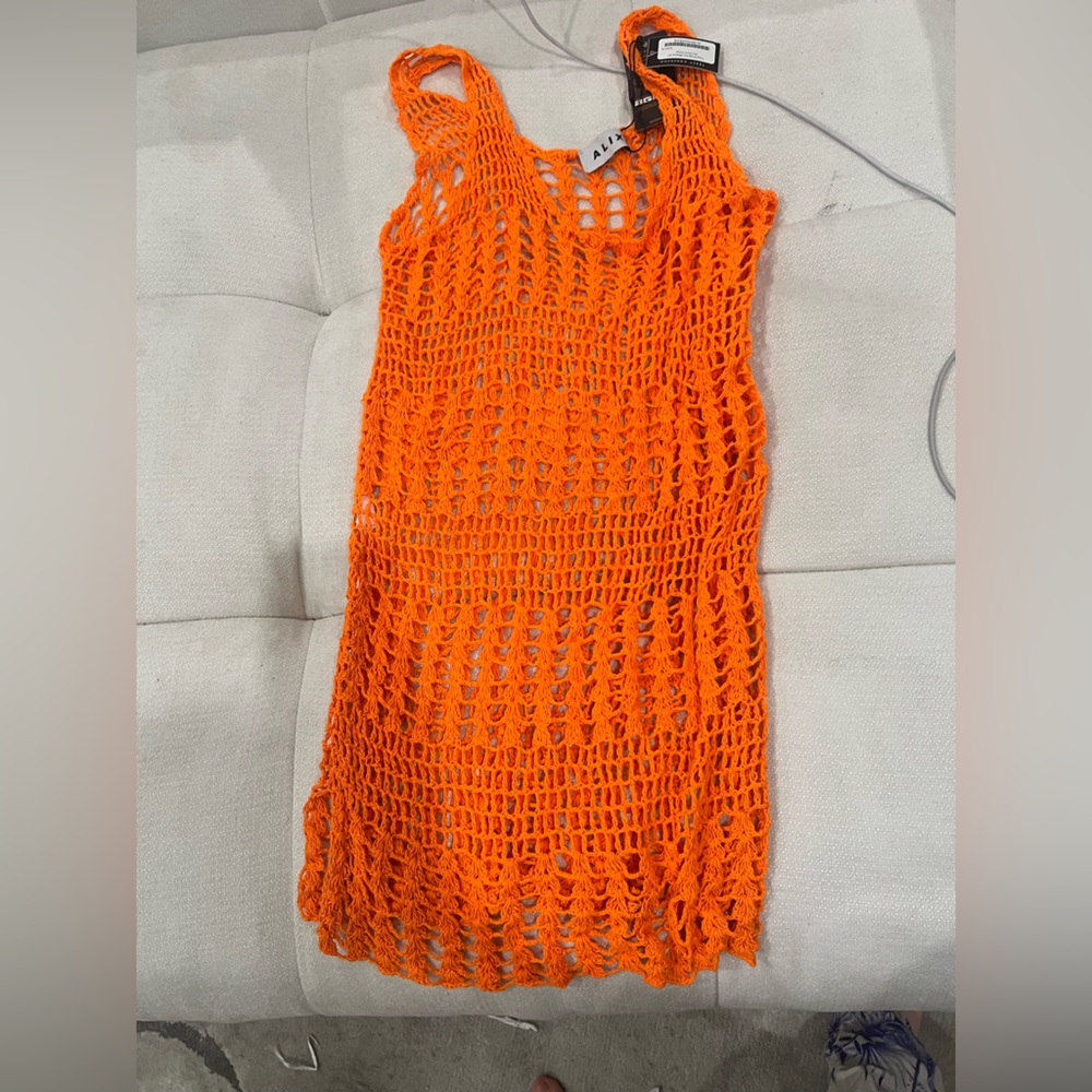 Orange Crochet Women's dress